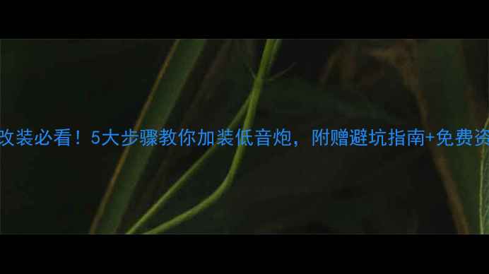 图片 音响改装必看！5大步骤教你加装低音炮，附赠避坑指南+免费资料包