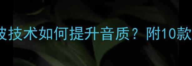 图片 音响电源进阶指南：滤波技术如何提升音质？附10款高性价比滤波电源推荐1