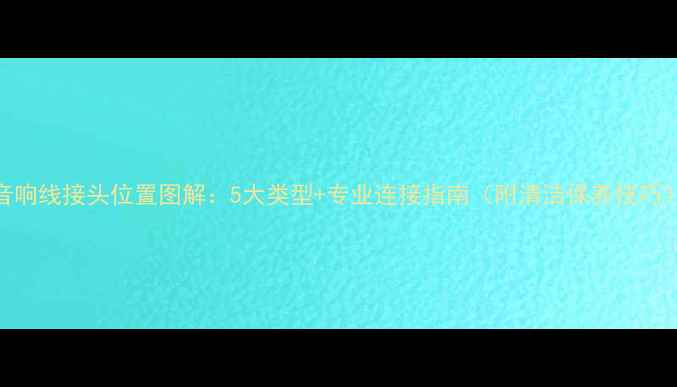 图片 音响线接头位置图解：5大类型+专业连接指南（附清洁保养技巧）