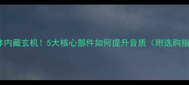 图片 音箱体内藏玄机！5大核心部件如何提升音质（附选购指南）2