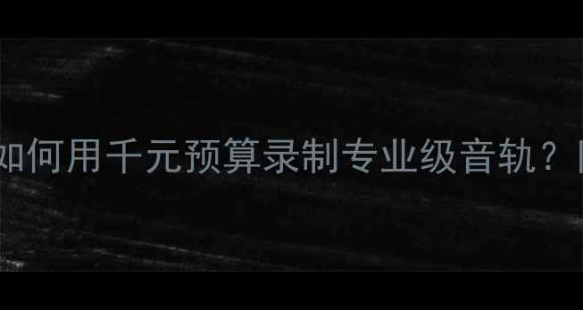 图片 音箱大减价季：如何用千元预算录制专业级音轨？附选购避坑指南1