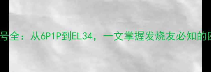 图片 音箱电子管型号全：从6P1P到EL34，一文掌握发烧友必知的四大经典型号1