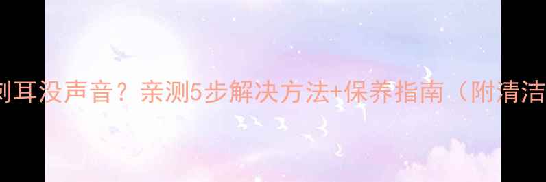 图片 音箱电流声刺耳没声音？亲测5步解决方法+保养指南（附清洁工具推荐）2