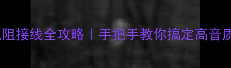 图片 音箱线电阻接线全攻略｜手把手教你搞定高音质秘密✨1