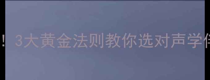 图片 音箱选喇叭必看！3大黄金法则教你选对声学伴侣｜避坑指南1