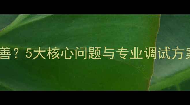 图片 音箱音质差如何改善？5大核心问题与专业调试方案（附实测对比）2