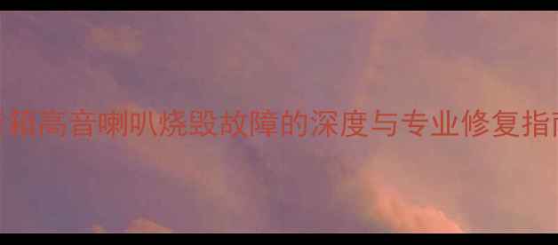 图片 音箱高音喇叭烧毁故障的深度与专业修复指南
