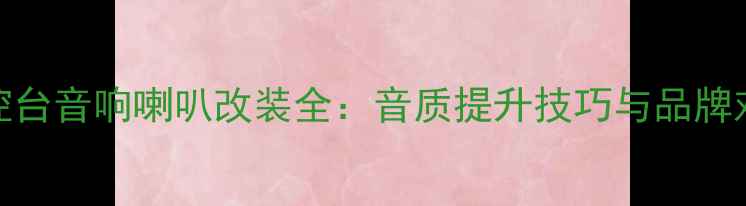 图片 飞思中控台音响喇叭改装全：音质提升技巧与品牌对比评测