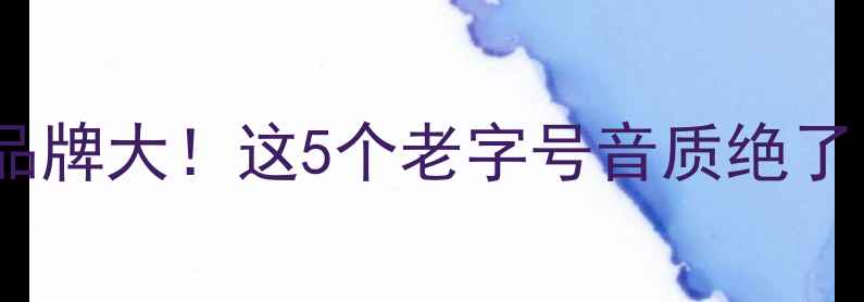 图片 香港男声喇叭品牌大！这5个老字号音质绝了，附选购攻略1