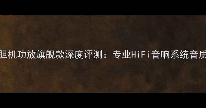 图片 马克列文森胆机功放旗舰款深度评测：专业HiFi音响系统音质与选购指南