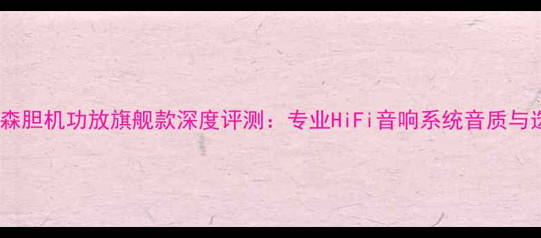 图片 马克列文森胆机功放旗舰款深度评测：专业HiFi音响系统音质与选购指南2
