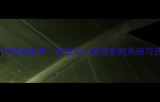 图片 马来西亚TW音箱推荐：高性价比家庭影院系统与选购指南1