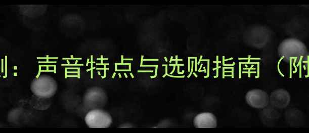 图片 马田音箱深度评测：声音特点与选购指南（附技术参数对比）1