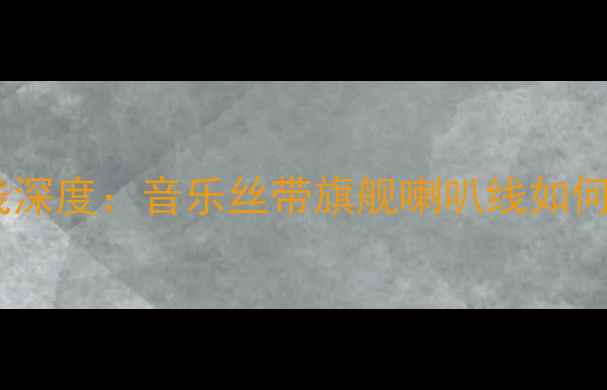 图片 高保真发烧级音频线深度：音乐丝带旗舰喇叭线如何重塑Hi-Fi音质体验