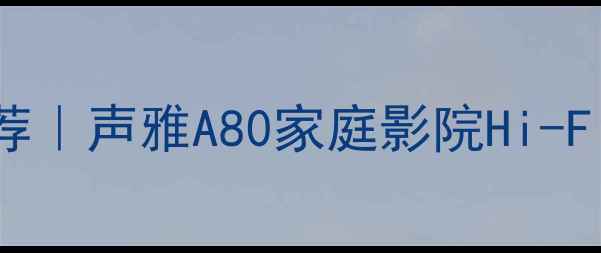 图片 高性价比纯功放推荐｜声雅A80家庭影院Hi-Fi两用功放深度测评