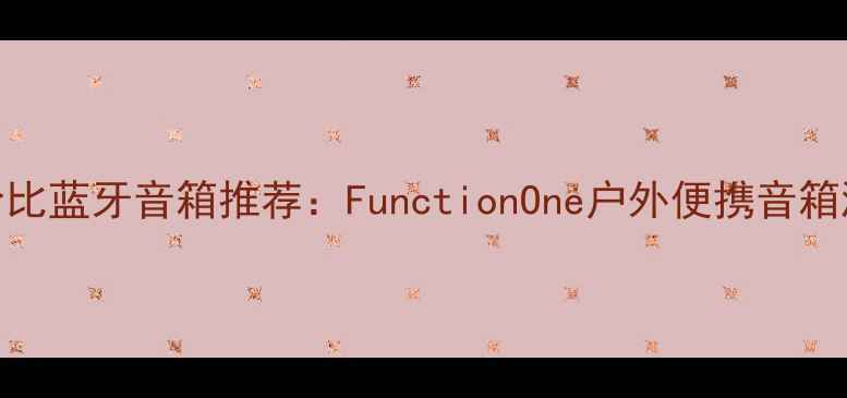 图片 高性价比蓝牙音箱推荐：FunctionOne户外便携音箱测评！