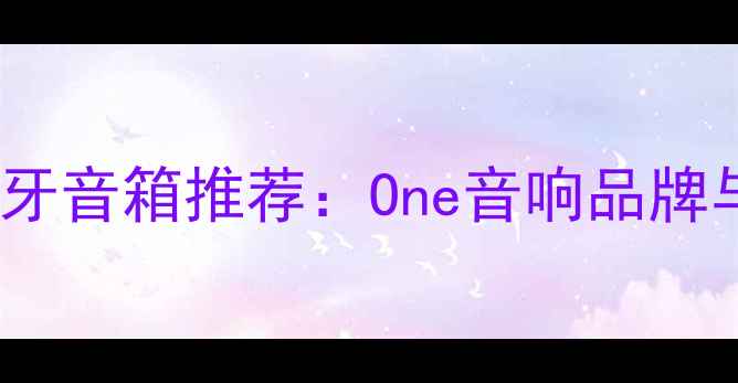 图片 高性价比蓝牙音箱推荐：One音响品牌与选购指南2