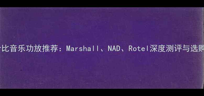图片 高性价比音乐功放推荐：Marshall、NAD、Rotel深度测评与选购指南1