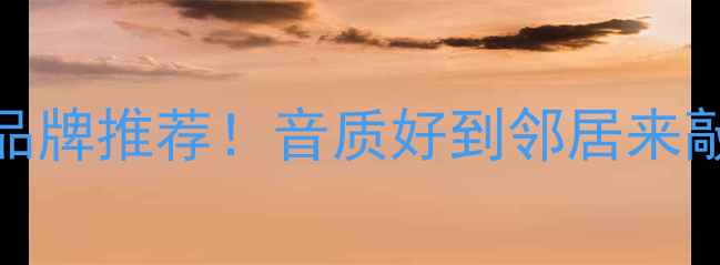 图片 高性价比音响品牌推荐！音质好到邻居来敲门的小众宝藏