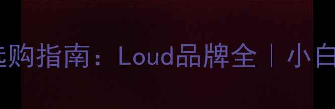 图片 高性价比音响选购指南：Loud品牌全｜小白必看避坑攻略2