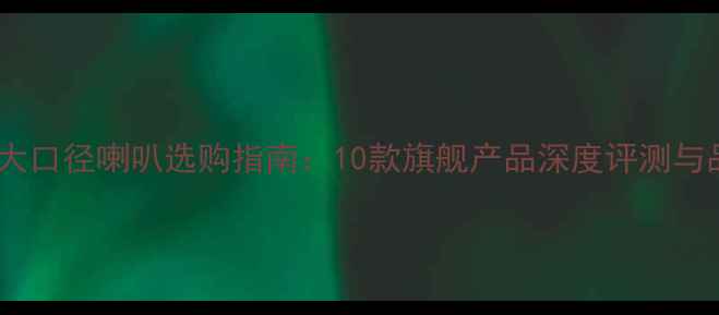 图片 高灵敏度大口径喇叭选购指南：10款旗舰产品深度评测与品牌推荐1