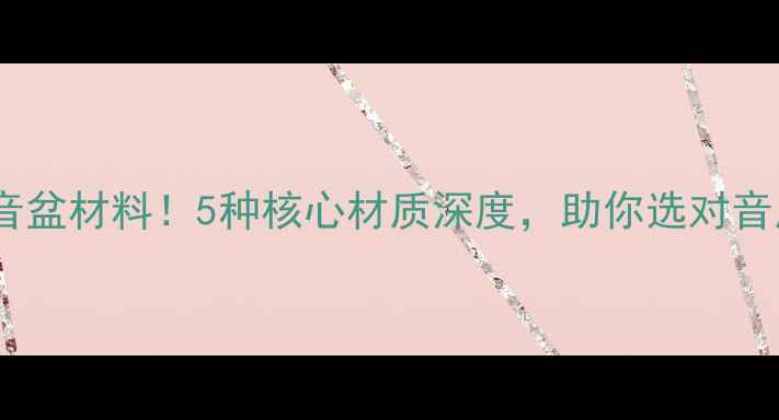 图片 高端喇叭音盆材料！5种核心材质深度，助你选对音质天花板2