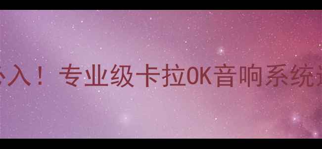 图片 🎤家庭KTV必入！专业级卡拉OK音响系统选购指南🎤2