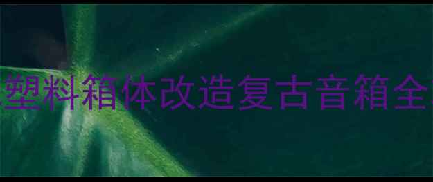 图片 🎧手残党必看！老式塑料箱体改造复古音箱全攻略（附材料清单）