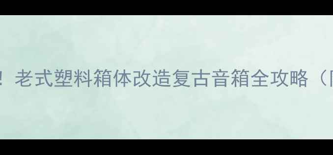 图片 🎧手残党必看！老式塑料箱体改造复古音箱全攻略（附材料清单）1