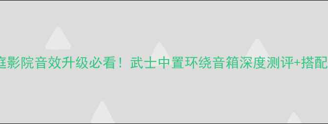 图片 🎬家庭影院音效升级必看！武士中置环绕音箱深度测评+搭配攻略2