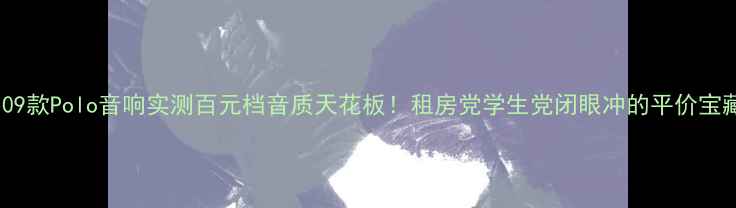 图片 🎵09款Polo音响实测百元档音质天花板！租房党学生党闭眼冲的平价宝藏2