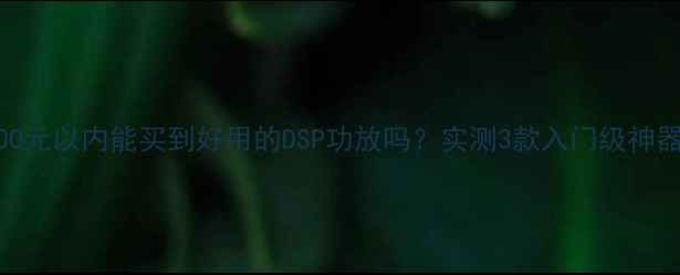 图片 🎵500元以内能买到好用的DSP功放吗？实测3款入门级神器🎵1