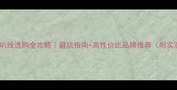 图片 🎵HIFI喇叭线选购全攻略｜避坑指南+高性价比品牌推荐（附实测对比）1