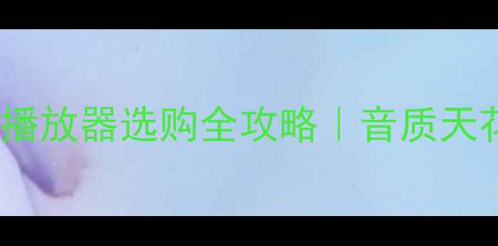 图片 🎵HiFi功放与播放器选购全攻略｜音质天花板设备推荐1