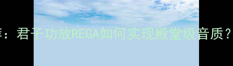 图片 🎵HiFi音响推荐：君子功放REGA如何实现殿堂级音质？附选购指南🎤1