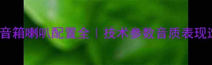 图片 🎵KEF7号音箱喇叭配置全｜技术参数音质表现选购指南2