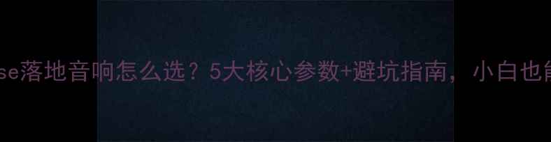 图片 🎵Livehouse落地音响怎么选？5大核心参数+避坑指南，小白也能闭眼入！