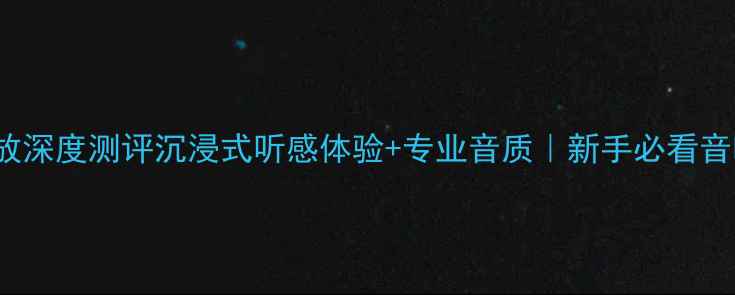 图片 🎵PE2200功放深度测评沉浸式听感体验+专业音质｜新手必看音响器材指南2