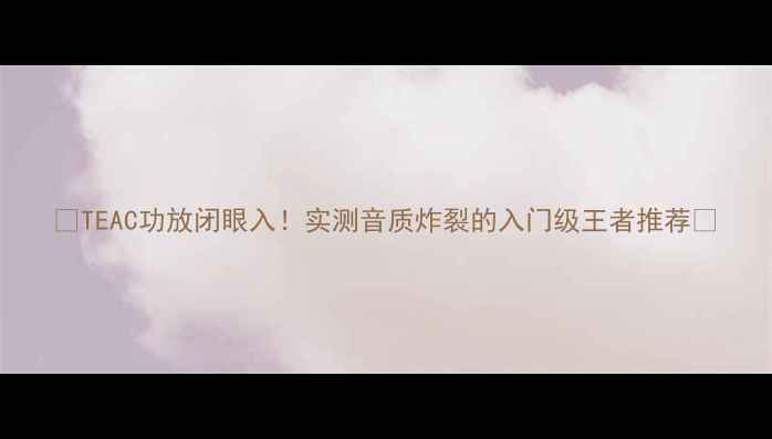 图片 🎵TEAC功放闭眼入！实测音质炸裂的入门级王者推荐🎶