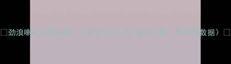 图片 🎵劲浪喇叭选购指南：5款性价比王者+避坑攻略（附实测数据）🔥