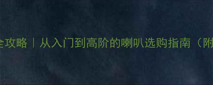 图片 🎵大众途观音响改装全攻略｜从入门到高阶的喇叭选购指南（附实测对比+避坑清单）