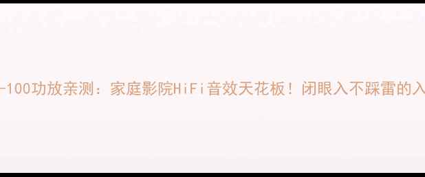 图片 🎵太极PM-100功放亲测：家庭影院HiFi音效天花板！闭眼入不踩雷的入门神器🎬