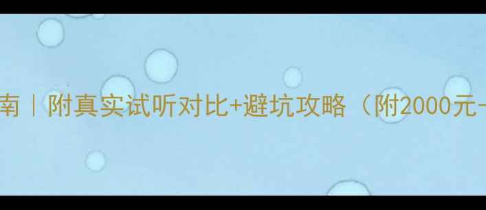 图片 🎵妃仕喇叭搭配指南｜附真实试听对比+避坑攻略（附2000元-5000元预算方案）