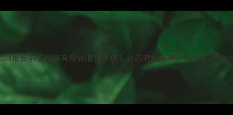 图片 🎵实测报告前置增高音箱到底值不值？这篇避坑指南让你省下2000元！1