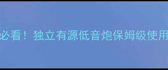 图片 🎵家庭影院&音乐发烧友必看！独立有源低音炮保姆级使用教程🔊（附避坑指南）2