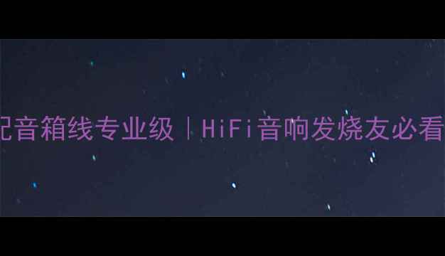 图片 🎵德国B&H配音箱线专业级｜HiFi音响发烧友必看选购指南🎵
