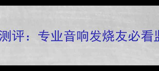 图片 🎵德国KH监听功放深度测评：专业音响发烧友必看监听功放推荐指南🎙️1