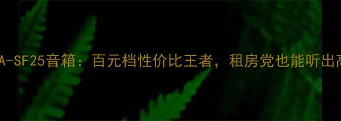 图片 🎵深度HTA-SF25音箱：百元档性价比王者，租房党也能听出高级感！1