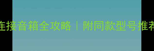 图片 🎵索尼CD机连接音箱全攻略｜附同款型号推荐+避坑指南2