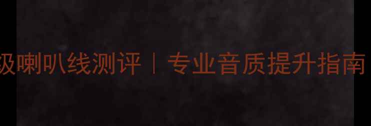 图片 🎵美国进口发烧级喇叭线测评｜专业音质提升指南｜附避坑要点🎵1